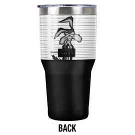 Looney Tunes Wile E. Coyote Busted Stainless Steel Tumbler 30 oz Coffee Travel Cup, Vacuum Insulated & Double Wall with Leakproof Sliding Lid