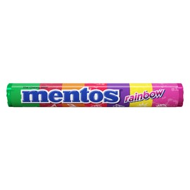 Mentos Chewy Mint Candy Roll, Rainbow, Non Melting, Party, 14 Pieces (Bulk Pack of 15)
