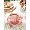 Amazingware Royal Tea Cups and Saucers, with Gold Trim and