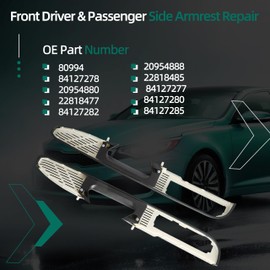 Riyhch Front Driver & Passenger Side Armrest Repair Fit for Chevy Silverado/Suburban/Tahoe/Avalanche Fit for GMC Sierra/Yukon 2010-2014 Replace #80994 84127278