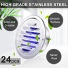 Zonon 24 Pcs Stainless Steel Soffit Vents 4 Inch Round