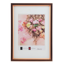 Metal Style Plastic Picture Frame with Bevel Cut Passepartout Certificate Photo Frame Colour: Rose Gold Format: 21 x 29.7 (DIN A4)