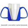 Ornamin Two Handled Mug with Internal Cone 140 ml Blue