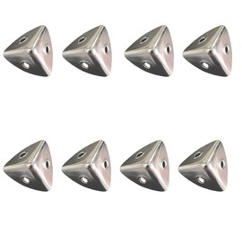 Furniture Box Corner Protectors Metal Case Corner Edge Guard 28mm Edge Cover Clamp Woodwork Protector Accessories for Jewellery Wooden Box Desks Tables 8 Pack (Chrome Plated)