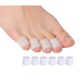 Fundas de Silicona para los Dedos de los Pies, para Hombres Y Mujeres, Protectores para Dedos de Los Pies Tubos,Los Dedos Del Pie Separador, para Ampollas de Maíz, Dedos en Martillo (12piezas,dedo pequeño)
