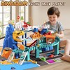 MSKOLER Dinosaur Race Car Tracks for Toddlers 3-5 Years, Dinosaur
