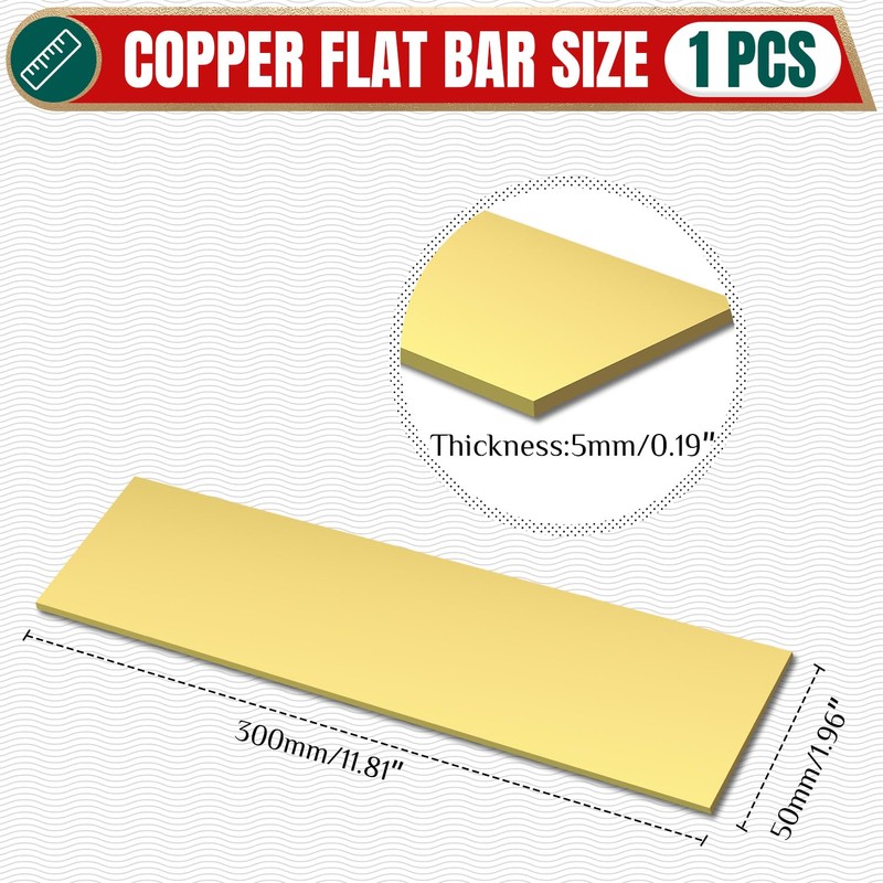 Uxney Brass Flat Bar，3/16"Thickness x 2"Width x 12"Length Brass Bar