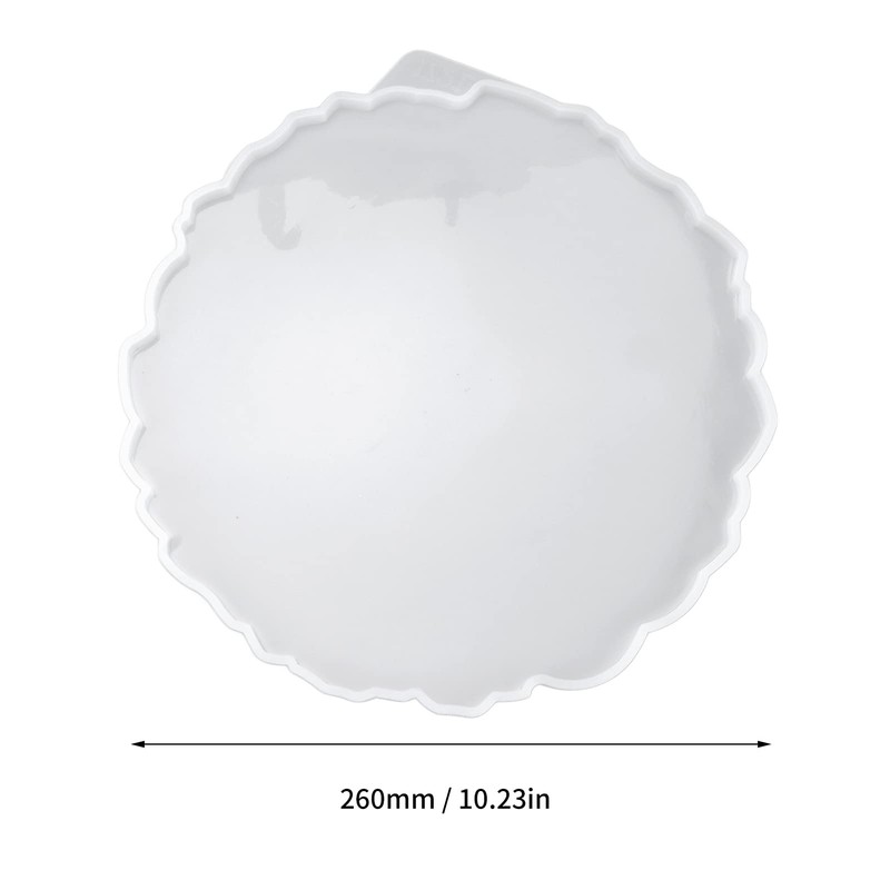 Large Round Resin Tray Mold, Irregular Silicone Serving Tray Geode