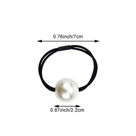 8PCS Pearl Hair Scrunchies for Women, Pearl Hair Ties, French Band Large Rope Pearl Ponytail Holders Hair Band Tie Single Pearl Elastic Hair Rope Decorative Hair Accessories for Women and Girls