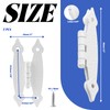 Waziaqoc 2Pcs H Cabinet Hinge, White Offset Hinge Hammercraft Flush