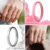 ThunderFit Stackable Silicone Wedding Rings for Women, Thin Rubber Engagement
