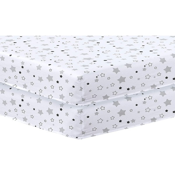 Indus Textiles - cotbed fitted sheet, Pack of 2 cot