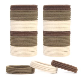 No Snag Hair Ties for Thick Hair - No Damage Soft & Stretchy Ponytail Holders for Women (Mix Coffee)