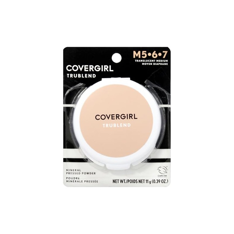 Covergirl Trublend Pressed Powder, 004 Translucent Medium , 0.39 Ounce