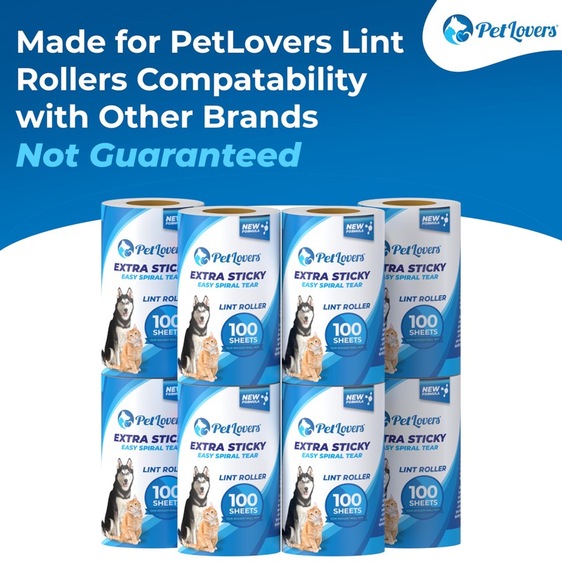 PetLovers Extra Sticky Lint Roller Mega Value Set for Pet