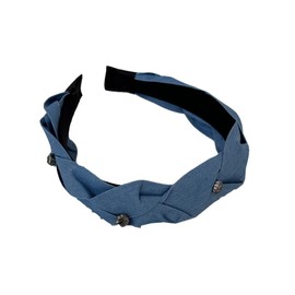 EZ PEACH Headband Braid Style Rope Style Shiny Shiny Shiny Head Access Hair Daily Hair Accessory Cute Bangs Hair Closure Hair Ornaments Wedding Recitals Entrance Ceremony (Denim Style, Width Approx