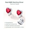 ChicSilver Ruby Earrings for Women 925 sterling Silver July Birthstone