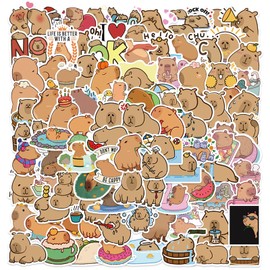 DKDDSSS Pack of 100 Capybara Stickers, Aesthetic Stickers for Water Bottles, Waterproof Vinyl Stickers, for Water Bottles, Scrapbooking, Diary, Laptop