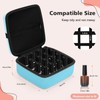 RISOU Portable Nail Polish Organizer Case for 16 Bottles of