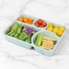 carrotez Portion Control Plate, 5 Compartment Divided Plate with Lid,