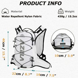 YAPJEB Lightweight Hydration Pack Backpack Vest, Optional 1.5L 2L BPA Free Water Bladder - Leakproof Breathable for Running Hiking Cycling Climbing Marathon Camping for Men and Women