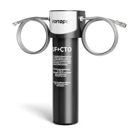 VORTOPT 0.01μm Under Sink Water Filter System,NSF/ANSI 42 Certified Water Purifier,24000 Galloons Large Flow Flux,Reduces PFAS,PFOA/PFOS,Chlorine,Bad Odors. (Black-Q5-UF-MAX-24000GAL)