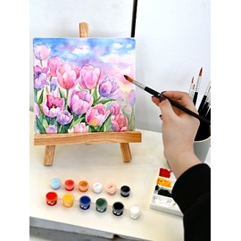 Popo Fancy Zefit Watercolor Round Brush Set of 12 Art Supplies Brush Artist Brushes / 포포팬시 제피트 수채화 둥근 붓 12종 세트 미술용품 붓 아티스트 브러쉬