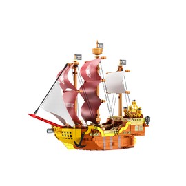 dOvOb Pirate Ship Mini Blocks Building Set, 920 Pieces, Display Collection Model Kit for Teens and Adults