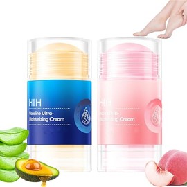 Crema reparadora agrietada, 2 unidades de crema para piel seca y agrietada, palo de talón agrietado de melocotón, bálsamo hidratante de uso rodante pa
