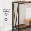 Industrial Console Table, 2 Shelf Entryway Table with Storage, Narrow