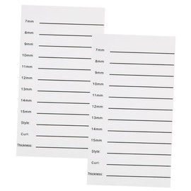 Baluue 2pcs Eyelash Grafting Scale Eyelashes Display Board Eyelash Extension Holder Lash Extension Tools Grafting Eyelash Scale Plate Lash Extension Tray Fiberglass Nail Extensions White