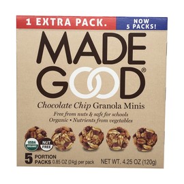 MADEGOOD Organic Chocolate Chip Granola Minis, 0.85 Ounce (Pack of 5)