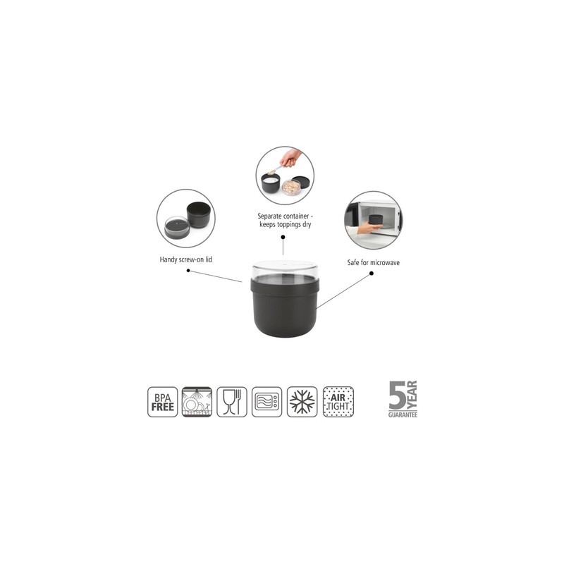 Brabantia Make & Take Breakfast Bowl with Removable Clear Compartment