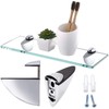 Adjustable Glass Shelf Bracket, Qikuver Adjustable Wood/Glass Shelf Bracket Wall