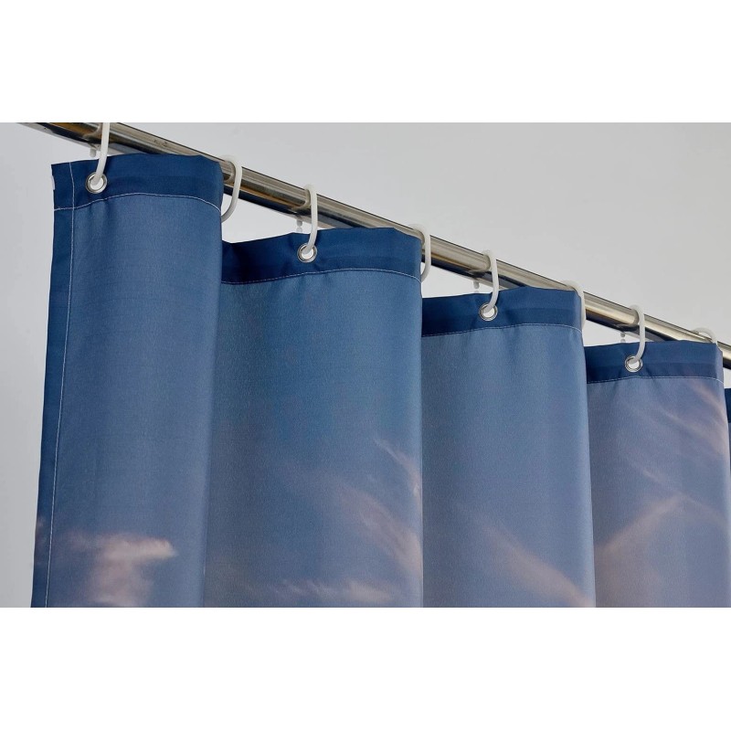 Goodbath Beach Shower Curtain, Ocean Beach Sunset Theme Waterproof Fabric