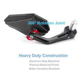 Xitomer Universal Bar End Mirrors, Rear View Mirrors Side Mirrors Fit for RSV4/GSX-S750/GSX250R/GSXS-1000F/MT-25/YZF R3/MONSTER/SCRAMBLER/ST2 3 4/848/899/1299 Panigale (Black)