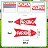 BLSUREFYX 5pcs Arrow Parking Signs with Stake 14.4"x5.5" Double Sided