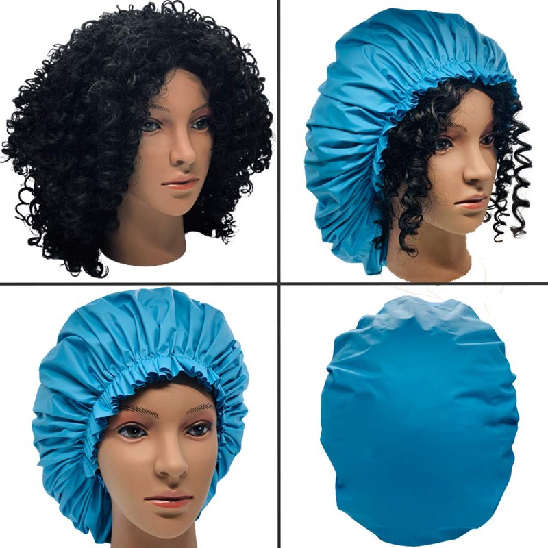 ELEBOX Premium Collection Super Jumbo Shower Cap Blue