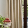 Martha Stewart Naples Chenille Solid Back Tab Window Curtain Panel