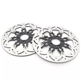Tarazon Pair 11.8 Floating Front Brake Rotors For Harley Touring Electra Glide Road King