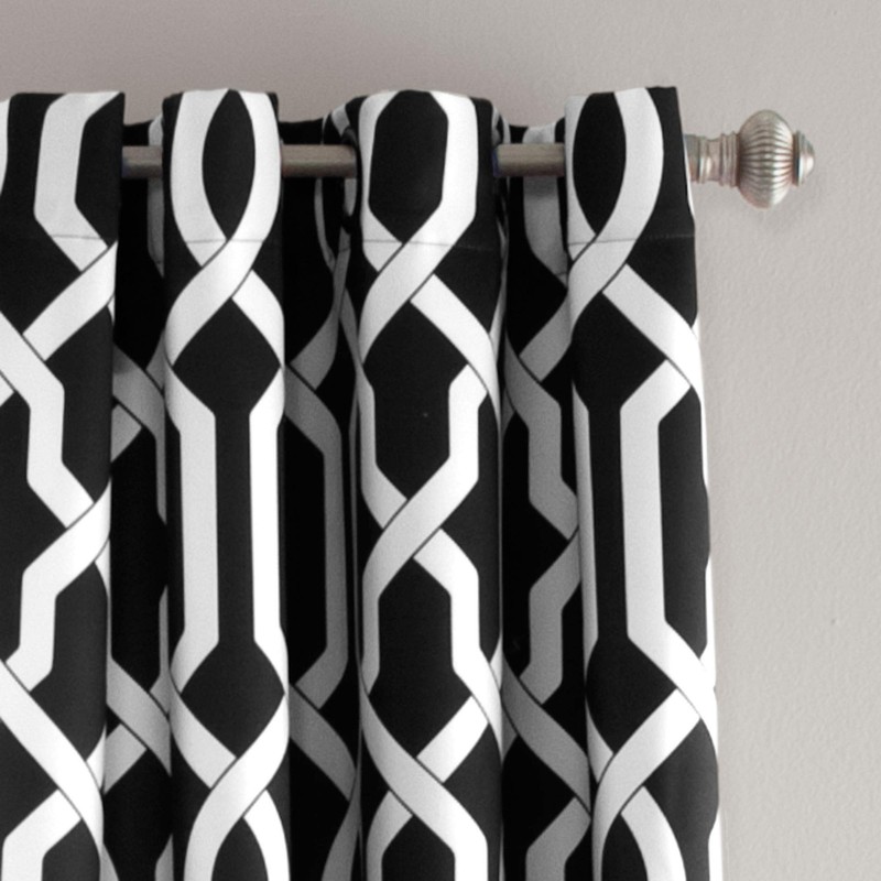 Lush Decor Edward Trellis Curtains Light Filtering Window Panel Set