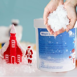 Instant Snow 1.2LB Christmas Fake Artificial Snow Powder for Slime Xmas Party Holiday Supplies White Village Displays and DIY Arts & Crafts