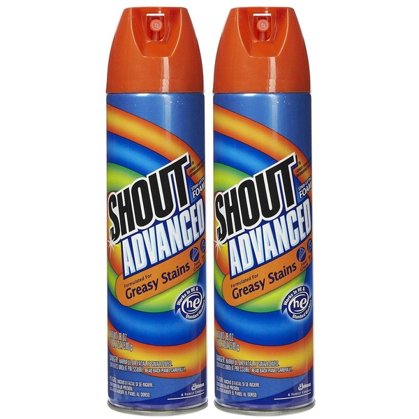 Shout Advanced Stain Lifting Foam, 18 oz-2 pack