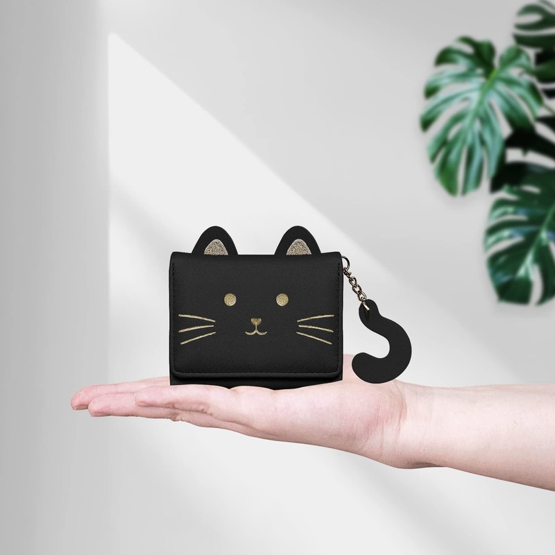 Knana Cute Wallet for Women Girls, Fashion Girls Cute Cat