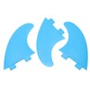 3Pcs Surfboard Fins Nylon Plastic Blue Thruster Fin Surfing Board
