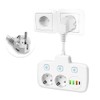 KUWUNG 6 in 1 Socket with USB, 2-Way Double Plug