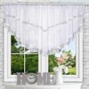 FKL DESIGN Home Deco Balcony Curtain, Voile Curtain with Satin