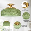Lamomo Semi Flush Mount Ceiling Light, Upgraded Larger Green Hallway
