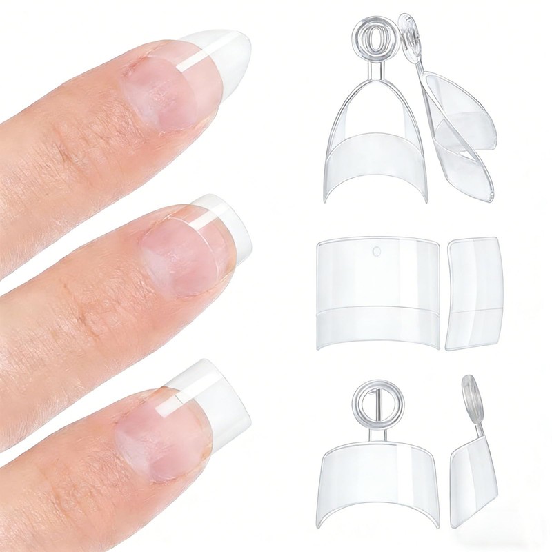 Almond Gel Nail Tips, False Nails, Almond Shape