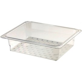 Cambro Perforated Pan/Colander, 1/2 GN, 3" Deep, 6PK Clear 23CLRCW-135